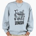 Faith Family Football Funny Football T-Shirt - Aesthetic Graphic Men Women - T-Shirt, Sweatshirt, Hoodie