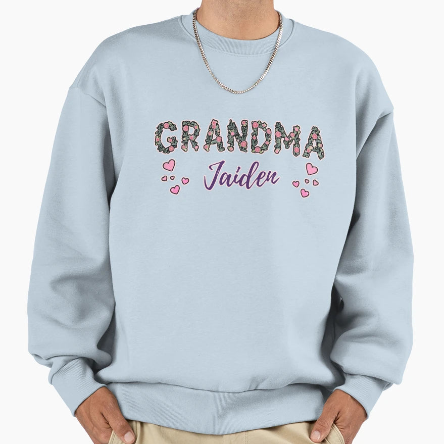Custom Grandma Jaiden Personalized Sweatshirt - Novelty Apparel for Adults - T-Shirt, Sweatshirt, Hoodie