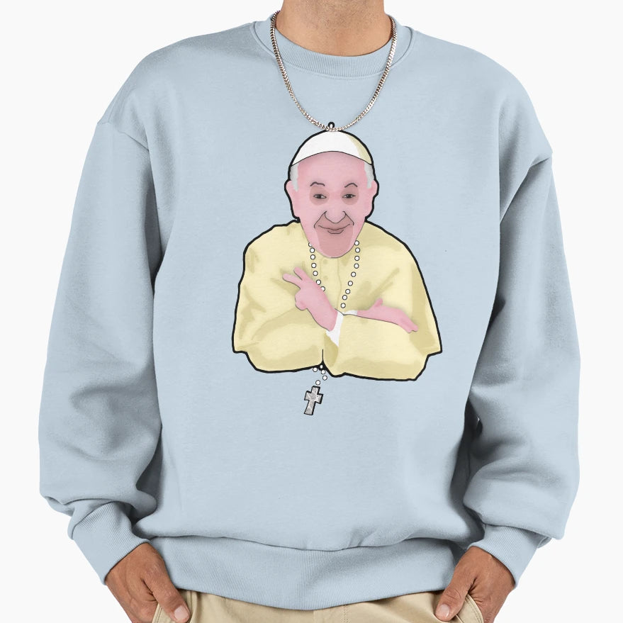 Peace Pope Sweatshirt - Aesthetic Graphic for Adults - T-Shirt, Sweatshirt, Hoodie
