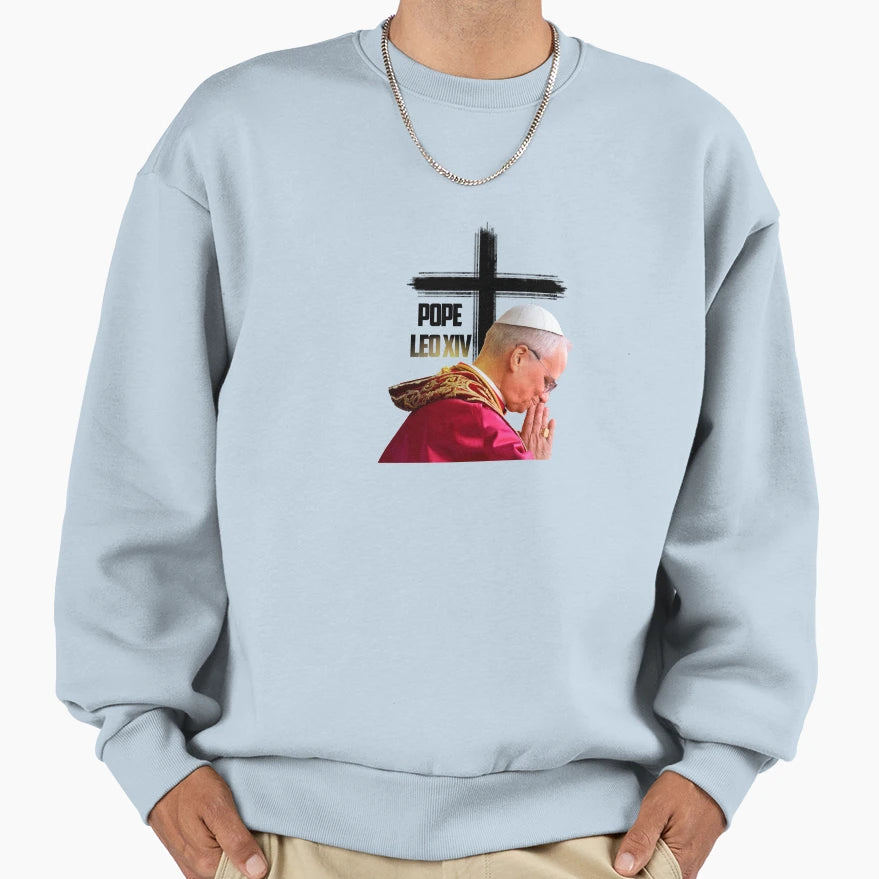 Pope Leo Xiv Sweatshirt - Custom Art Print Unisex - T-Shirt, Sweatshirt, Hoodie