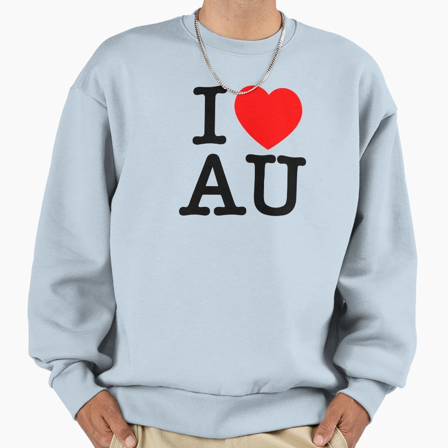 I Heart Au Australia Sweatshirt - Fun Novelty Design Unisex - T-Shirt, Sweatshirt, Hoodie