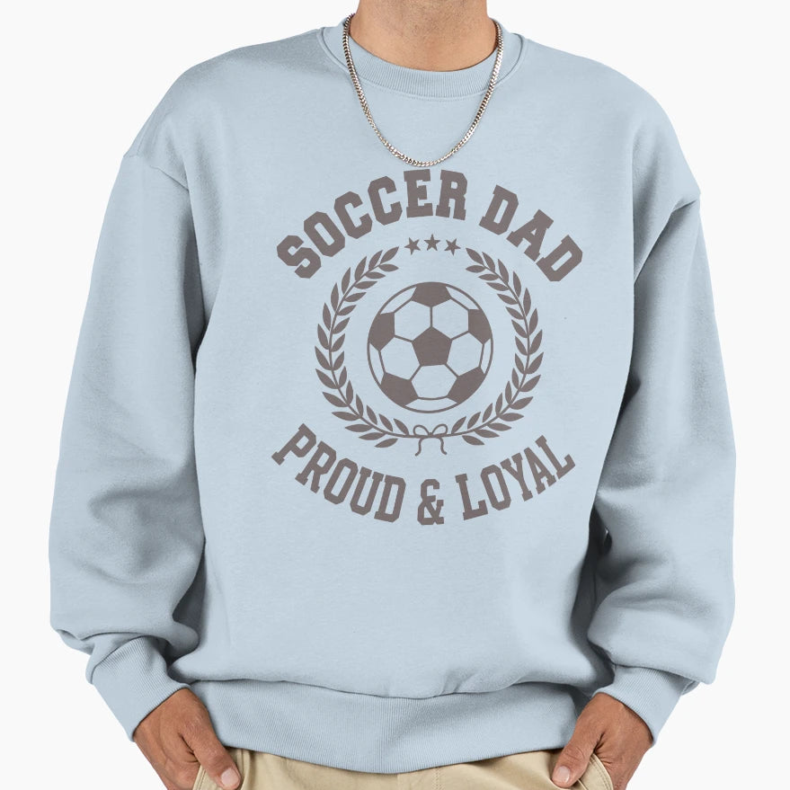 Soccer Dad Varsity Crest Proud Sweatshirt - Aesthetic Graphic for Adults - T-Shirt, Sweatshirt, Hoodie