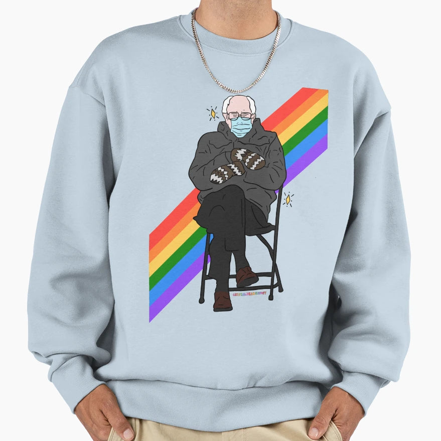 Bernie And His Mittens Sweatshirt - Trendy Graphic Men Women - T-Shirt, Sweatshirt, Hoodie