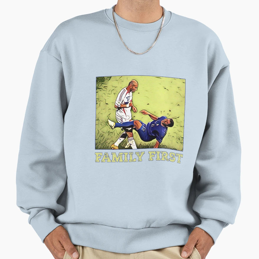 Zizou Fighter Sweatshirt - Minimalist Print Men Women - T-Shirt, Sweatshirt, Hoodie