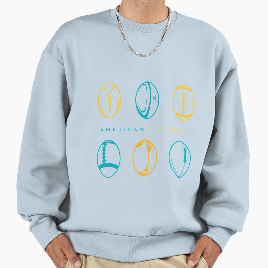 American Football Sweatshirt - Minimalist Print Men Women - T-Shirt, Sweatshirt, Hoodie
