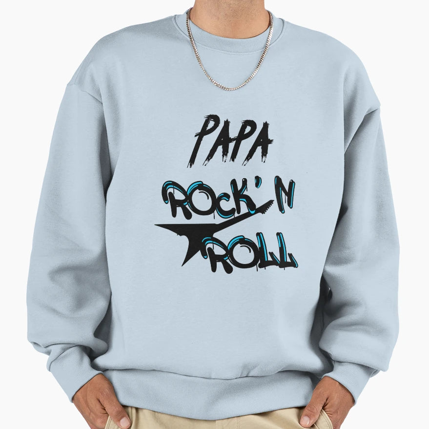 Rocknroll Dad Guitar Rocker Sweatshirt - Graphic Print for Adults - T-Shirt, Sweatshirt, Hoodie