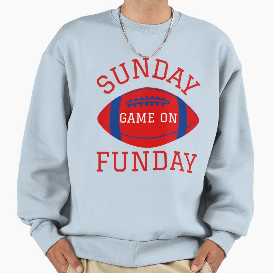 Sunday Fun Day Sweatshirt - Casual Everyday Wear for Adults - T-Shirt, Sweatshirt, Hoodie