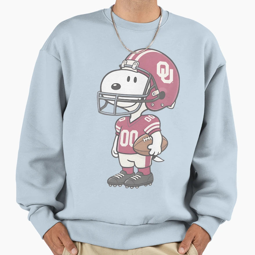 Oklahomasoonerssnoopy Sweatshirt - Casual Everyday Wear for Adults - T-Shirt, Sweatshirt, Hoodie
