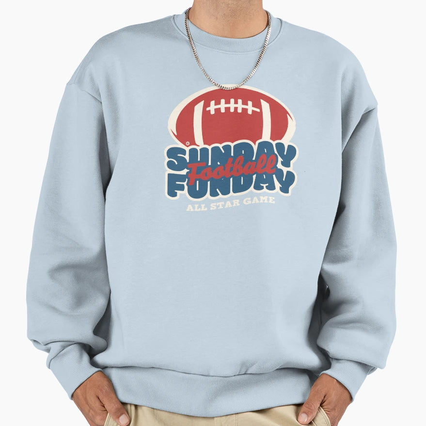 Sunday Funday Football Sweatshirt - Aesthetic Graphic Unisex - T-Shirt, Sweatshirt, Hoodie