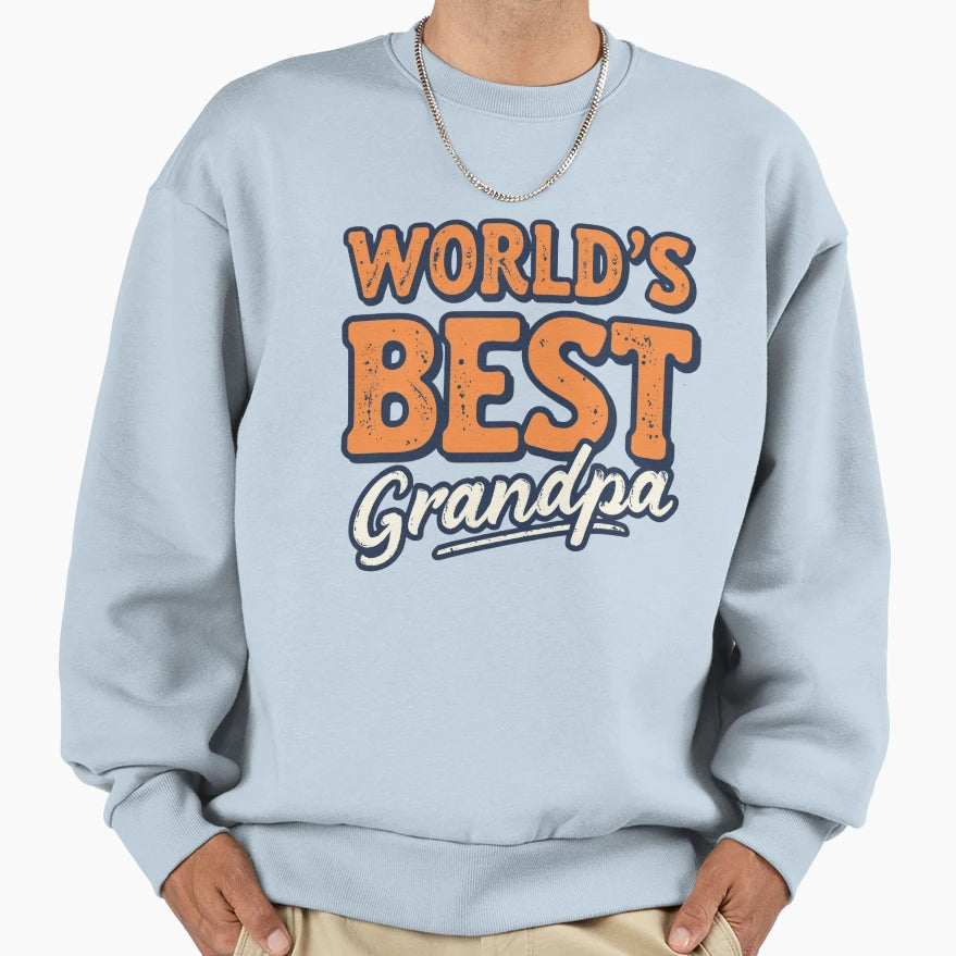 Worlds Best Grandpa Sweatshirt - Aesthetic Graphic for Adults - T-Shirt, Sweatshirt, Hoodie