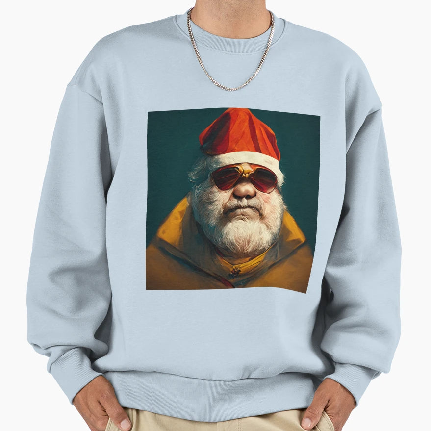 Santa Claus Fat Punk Sweatshirt - Casual Everyday Wear for Adults - T-Shirt, Sweatshirt, Hoodie