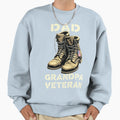 Proud Dad Grandpa Veteran Boots Sweatshirt - Aesthetic Graphic for Adults - T-Shirt, Sweatshirt, Hoodie