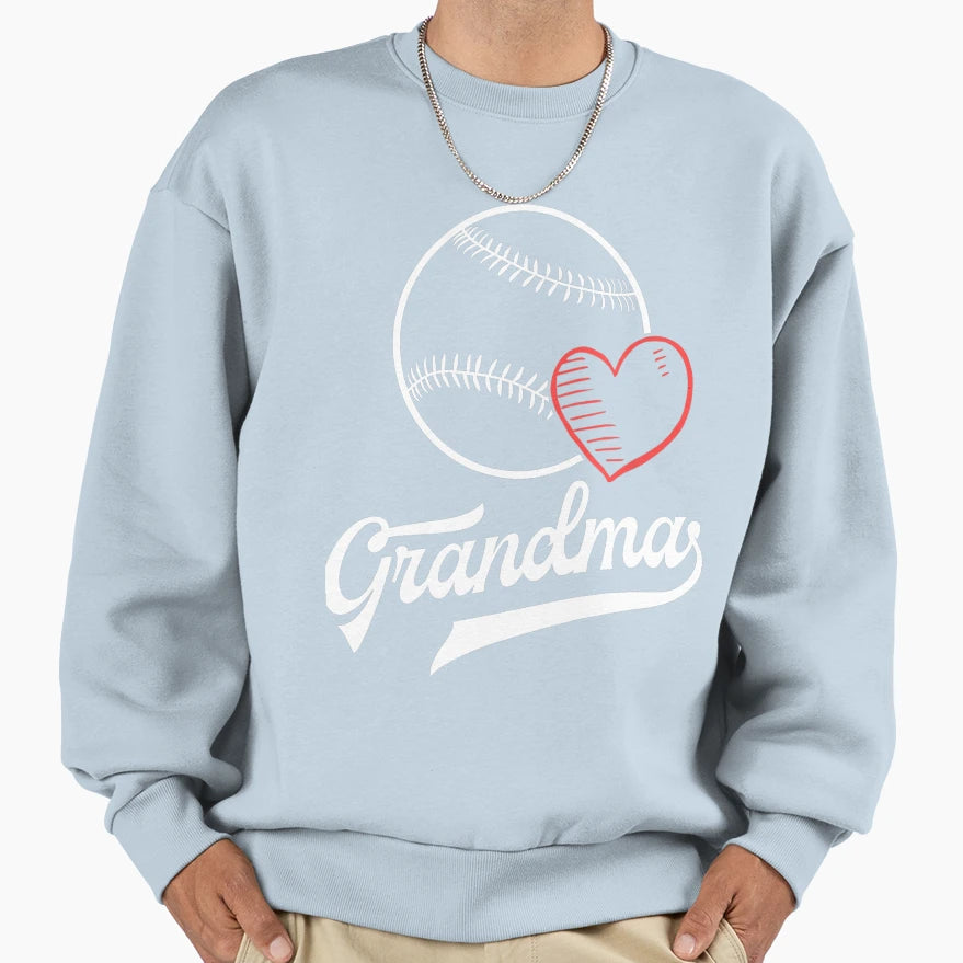 Baseball Grandma Shirts Heart Grandson T-Shirt - Streetwear Style Unisex - T-Shirt, Sweatshirt, Hoodie