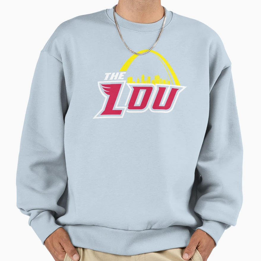 Lou Navy Sweatshirt - Fun Novelty Design for Adults - T-Shirt, Sweatshirt, Hoodie
