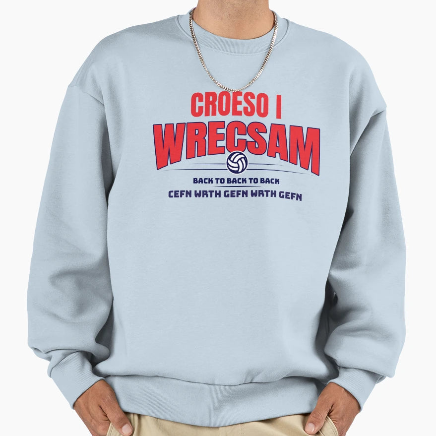 Croeso I Wrecsam Welcome To Sweatshirt - Minimalist Print for Adults - T-Shirt, Sweatshirt, Hoodie