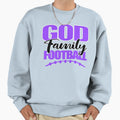 God Family Football Purple Sweatshirt - Graphic Print Unisex - T-Shirt, Sweatshirt, Hoodie