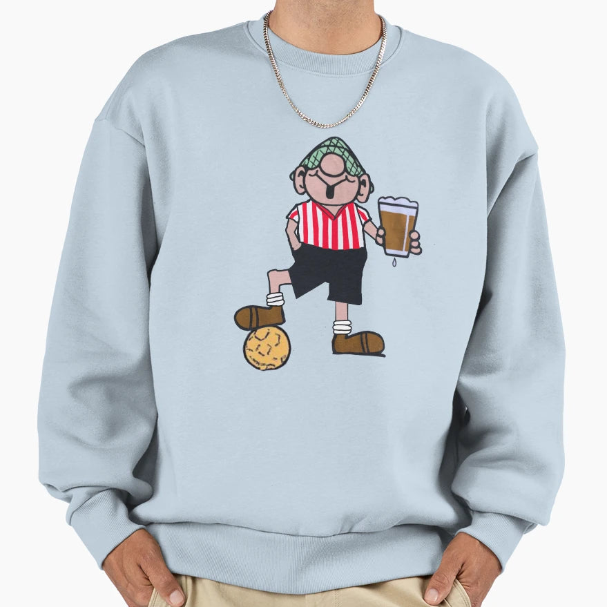Andy Capp Red And White Football T-Shirt - Fun Novelty Design Men Women - T-Shirt, Sweatshirt, Hoodie