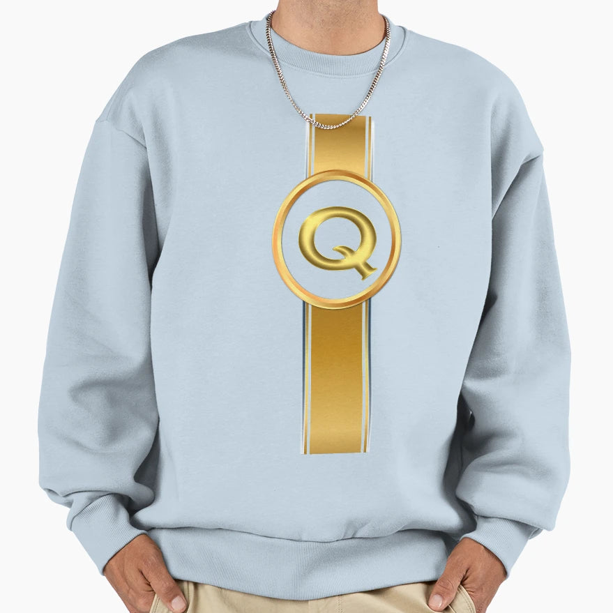 Letter Q Sweatshirt - Casual Everyday Wear for Adults - T-Shirt, Sweatshirt, Hoodie