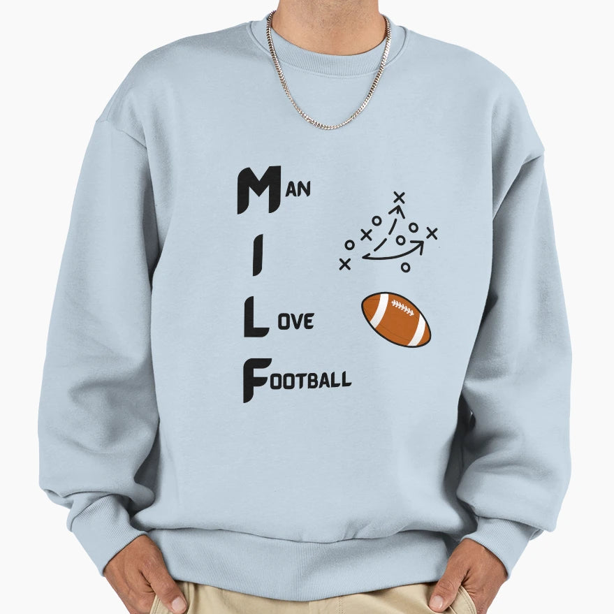 I Love Football Sweatshirt - Aesthetic Graphic Unisex - T-Shirt, Sweatshirt, Hoodie