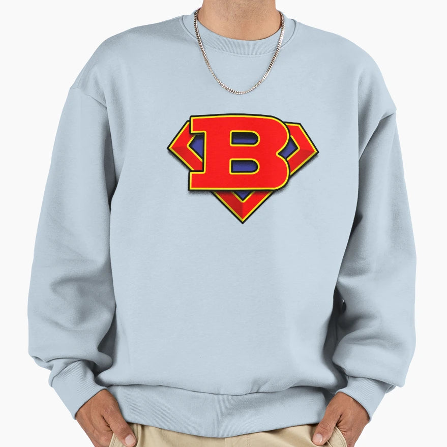 B Power Symbol Sweatshirt - Unique Graphic for Adults - T-Shirt, Sweatshirt, Hoodie