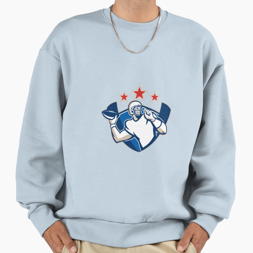 Gridiron Football Quarterback Throw Sweatshirt - Aesthetic Graphic Unisex - T-Shirt, Sweatshirt, Hoodie