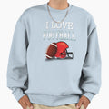 I Love Football Black Sweatshirt - Casual Everyday Wear for Adults - T-Shirt, Sweatshirt, Hoodie