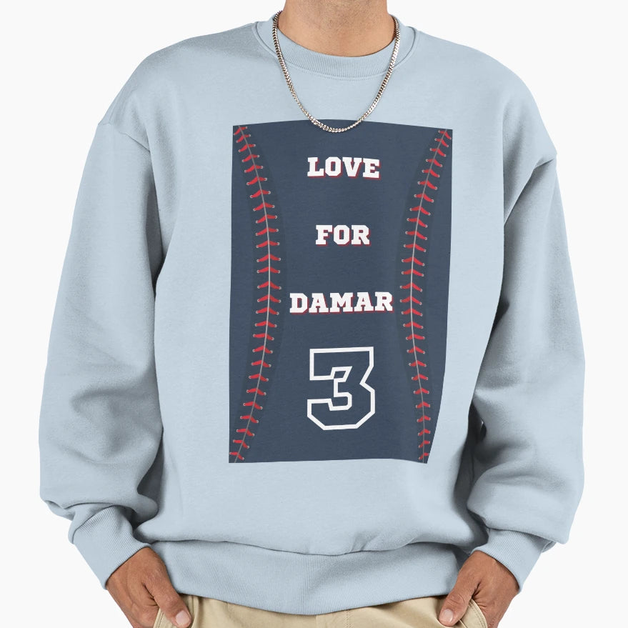 Love Damar 3 Damar Hamlin Nfl Sweatshirt - Streetwear Style Unisex - T-Shirt, Sweatshirt, Hoodie