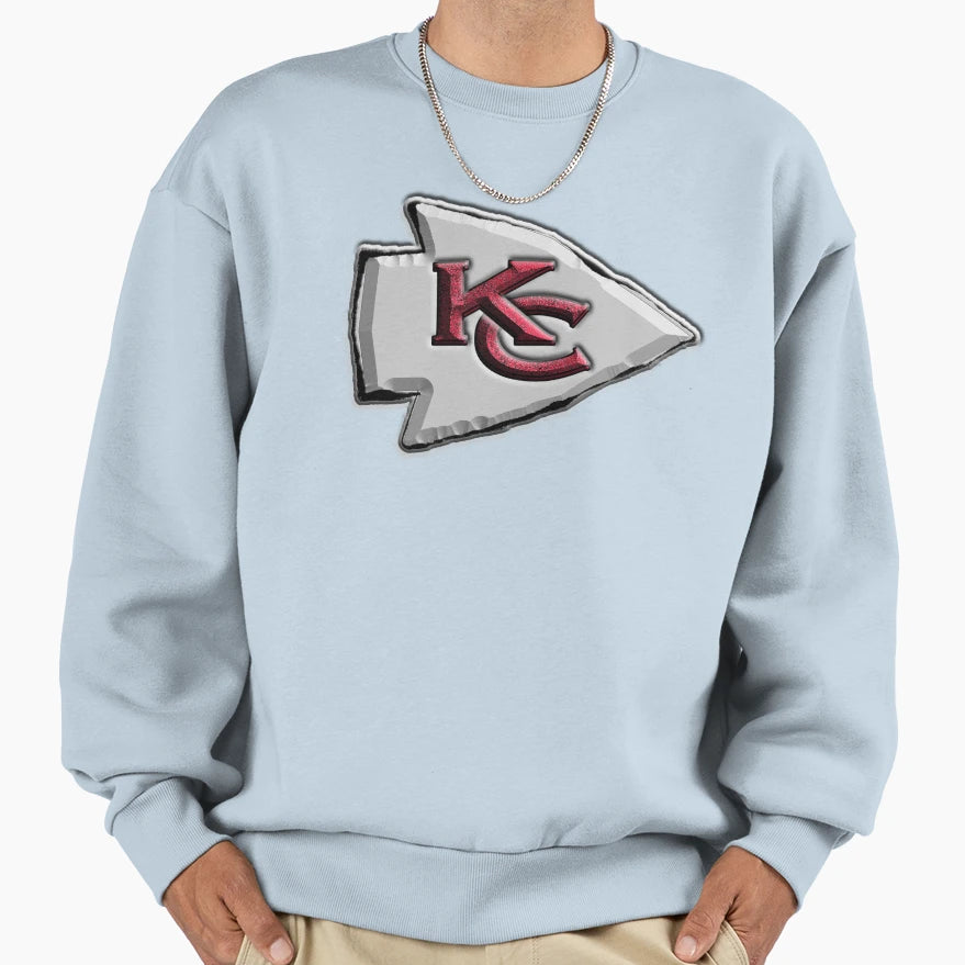 Basic Kansas City Chiefs Logo Sweatshirt - Minimalist Print Unisex - T-Shirt, Sweatshirt, Hoodie
