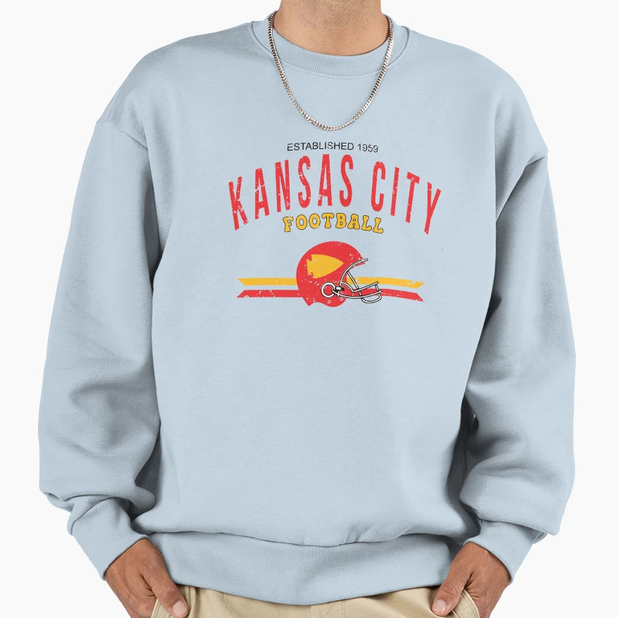Kansas City Football Est 1959 Sweatshirt - Graphic Print Men Women - T-Shirt, Sweatshirt, Hoodie