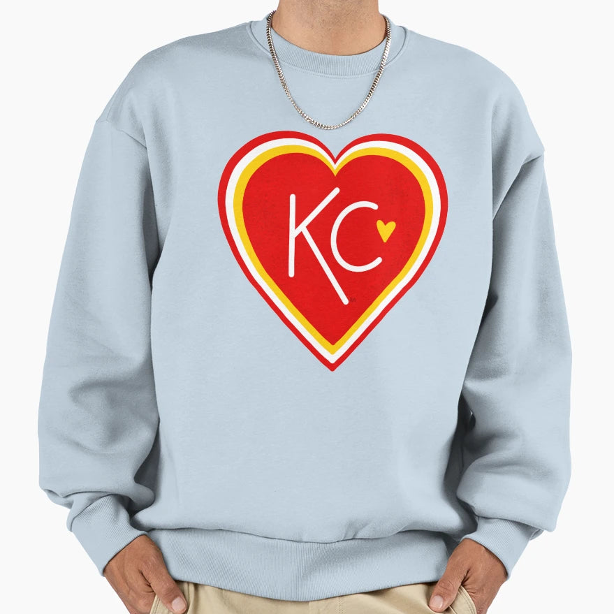 Kc Love Red Yellow Sweatshirt - Streetwear Style Unisex - T-Shirt, Sweatshirt, Hoodie