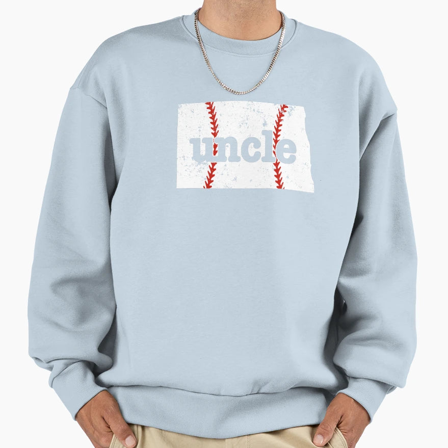 Uncle Baseball North Dakota Softball Uncle T-Shirt - Trendy Graphic Unisex - T-Shirt, Sweatshirt, Hoodie