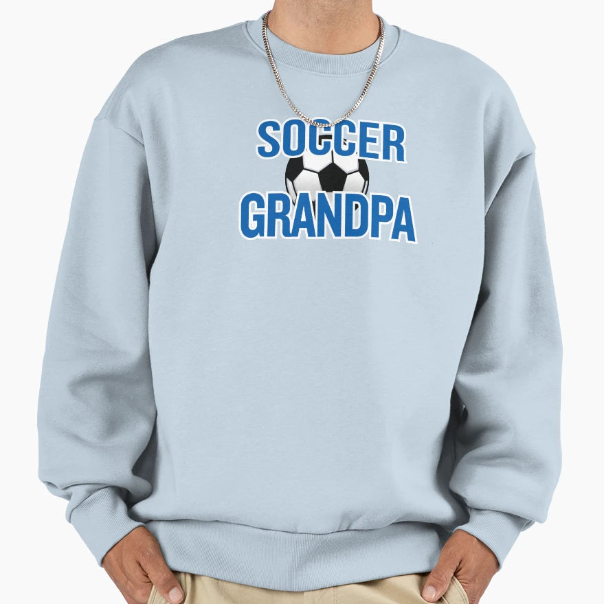 Soccer Grandpa White Sweatshirt - Custom Art Print Unisex - T-Shirt, Sweatshirt, Hoodie