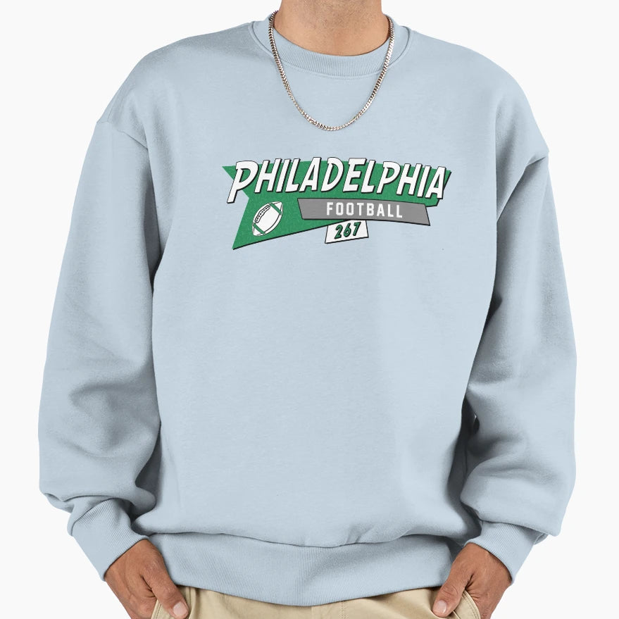 Philadelphia 90S Football Sweatshirt - Novelty Apparel for Adults - T-Shirt, Sweatshirt, Hoodie