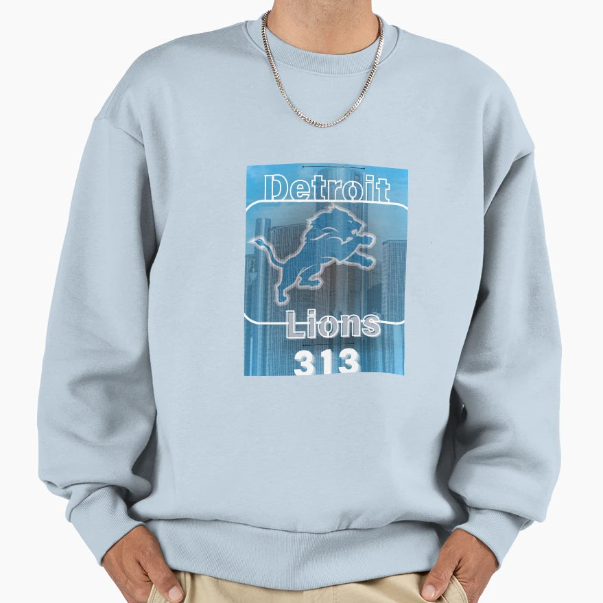 Detroit Lions Football Team Sweatshirt - Streetwear Style Unisex - T-Shirt, Sweatshirt, Hoodie