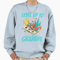 I Have Leveled Up To Grandpa Sweatshirt - Unique Graphic Unisex - T-Shirt, Sweatshirt, Hoodie