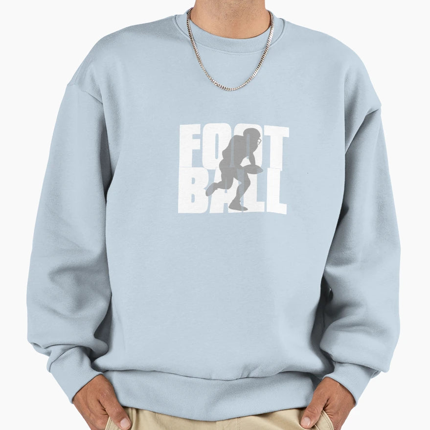 Football Lettering And Silhouette Sweatshirt - Custom Art Print Unisex - T-Shirt, Sweatshirt, Hoodie