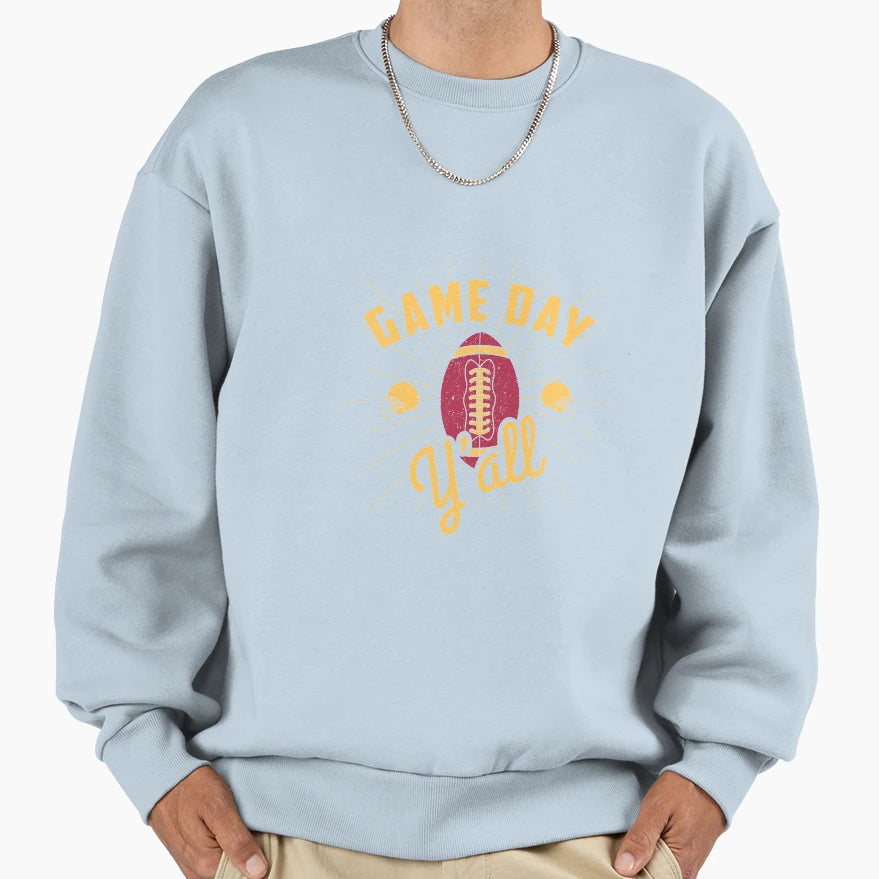 Game Day Yall Football Accessories T-Shirt - Fun Novelty Design for Adults - T-Shirt, Sweatshirt, Hoodie