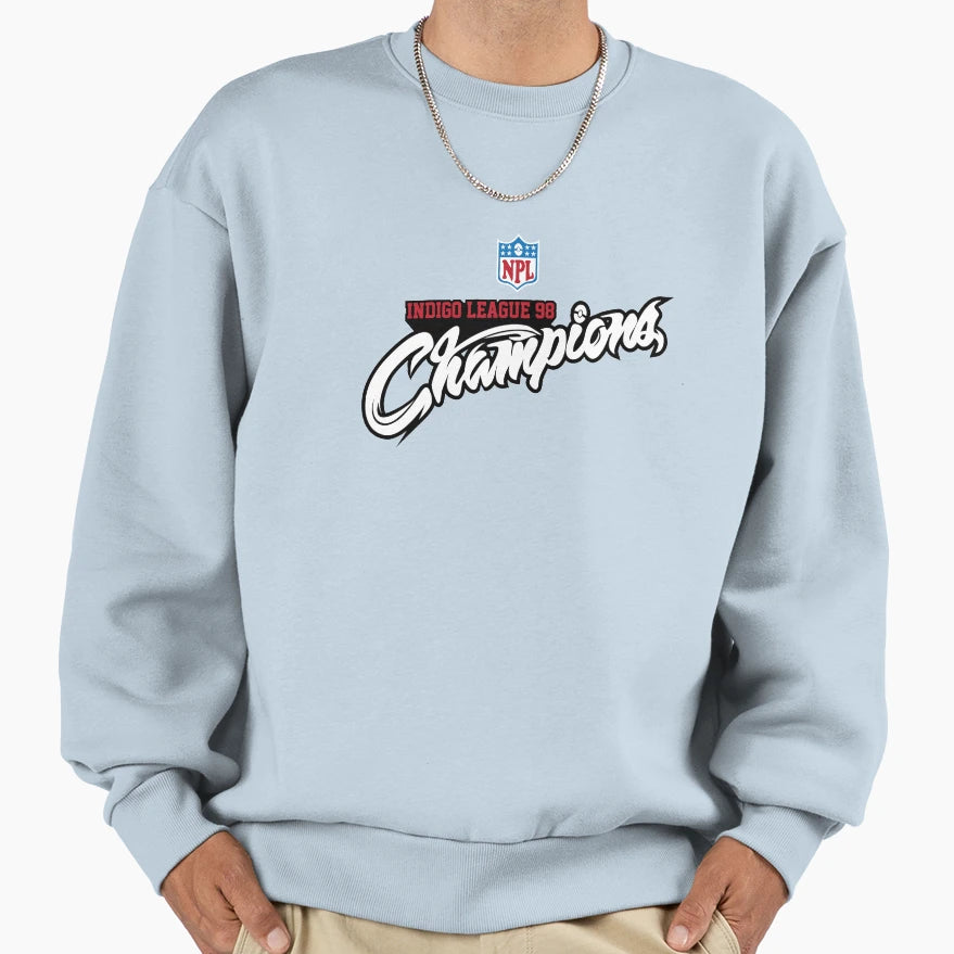 Indigo League Champions Sweatshirt - Aesthetic Graphic Men Women - T-Shirt, Sweatshirt, Hoodie
