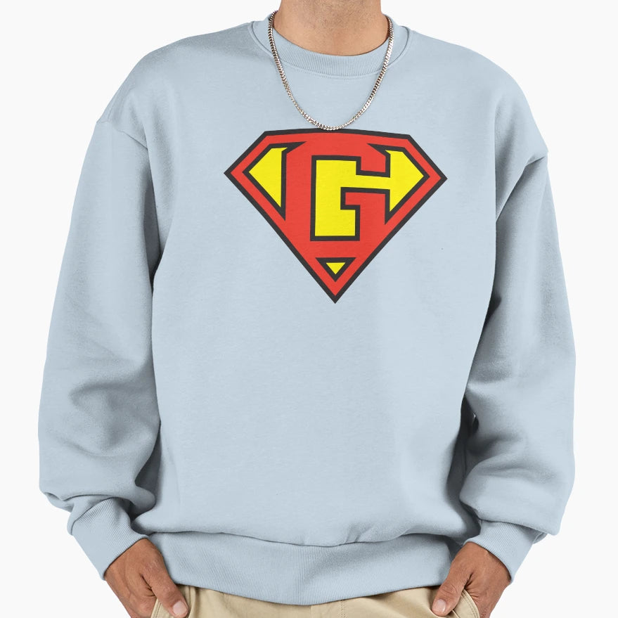 Super Initials G Sweatshirt - Casual Everyday Wear for Adults - T-Shirt, Sweatshirt, Hoodie