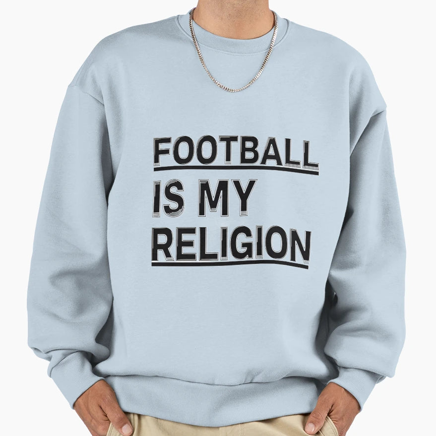 Total Devotion To Football Blk Sweatshirt - Graphic Print Unisex - T-Shirt, Sweatshirt, Hoodie