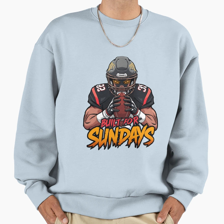 Built Sundays American Football Power Sweatshirt - Graphic Print Unisex - T-Shirt, Sweatshirt, Hoodie