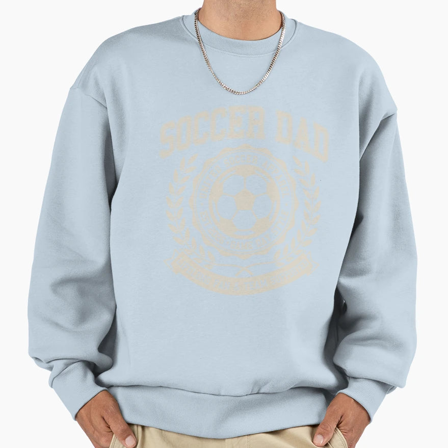 Soccer Dad Athletic Crest Game Day Sweatshirt - Trendy Graphic for Adults - T-Shirt, Sweatshirt, Hoodie