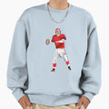 American Football Player Sweatshirt - Graphic Print Men Women - T-Shirt, Sweatshirt, Hoodie
