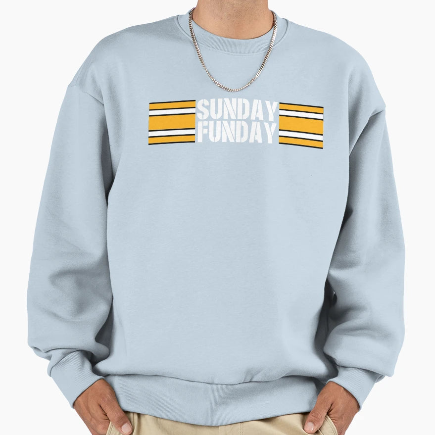 Sunday Funday Sweatshirt - Trendy Graphic for Adults - T-Shirt, Sweatshirt, Hoodie