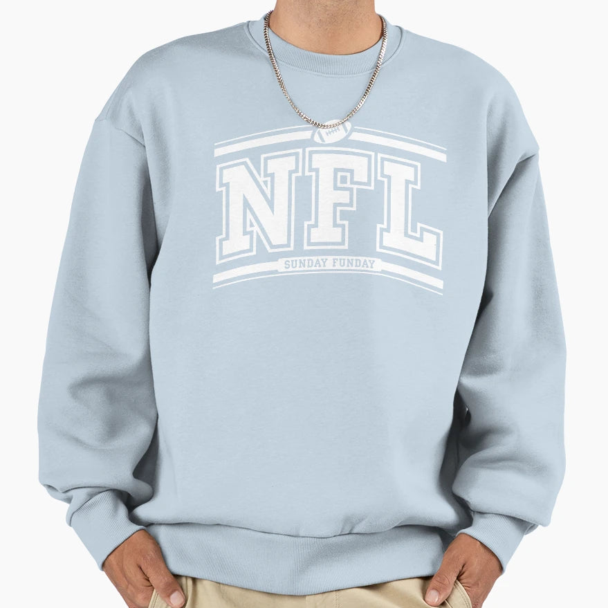 Copy Sunday Funday Footbal Fan Sweatshirt - Custom Art Print for Adults - T-Shirt, Sweatshirt, Hoodie