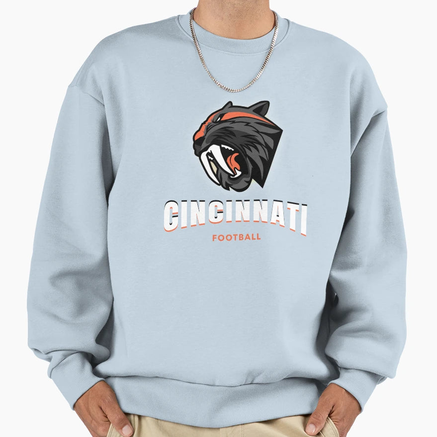 Cincinnati Football Sweatshirt - Aesthetic Graphic Men Women - T-Shirt, Sweatshirt, Hoodie