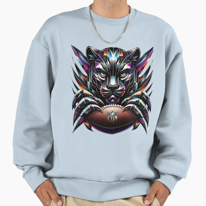 Black Tiger Nfl Fan Art Sweatshirt - Fun Novelty Design Men Women - T-Shirt, Sweatshirt, Hoodie