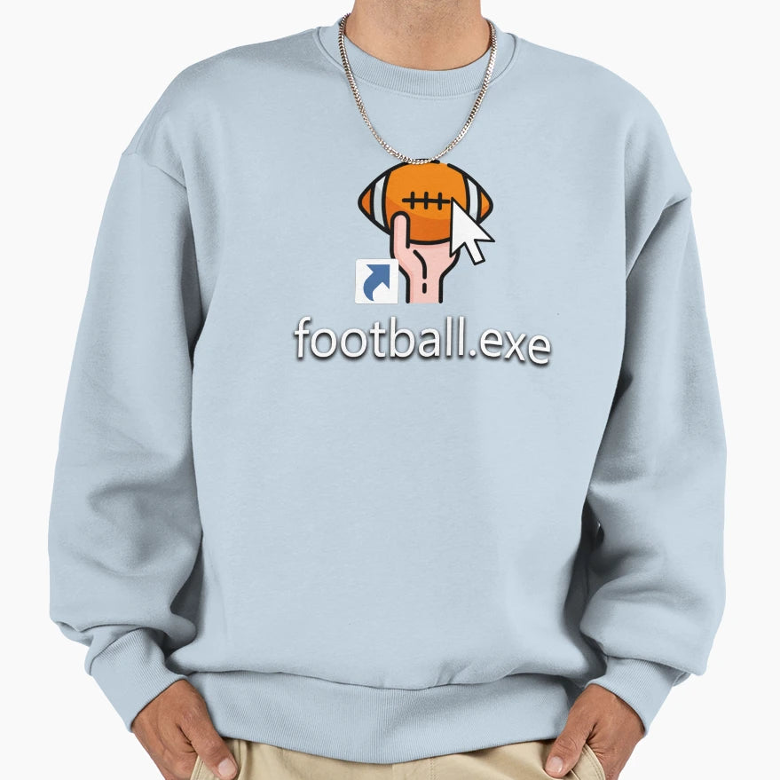 Football Exe Desktop Shortcut Sweatshirt - Aesthetic Graphic Unisex - T-Shirt, Sweatshirt, Hoodie