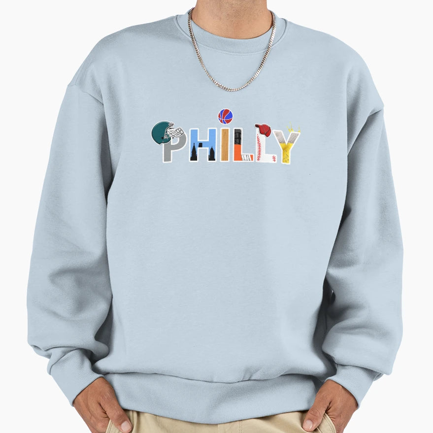 Our Town Philly Sweatshirt - Minimalist Print for Adults - T-Shirt, Sweatshirt, Hoodie