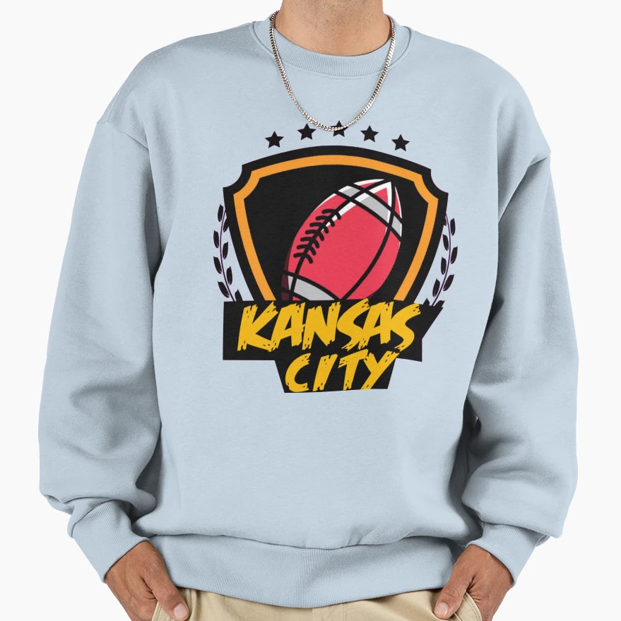 Kansas City Football Sweatshirt - Aesthetic Graphic Men Women - T-Shirt, Sweatshirt, Hoodie